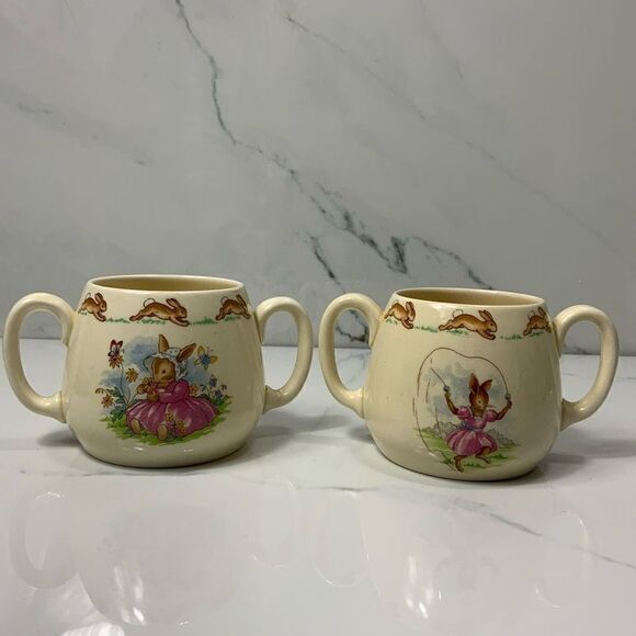 ROYAL DAULTON BUNNYKINS Hug mugs - Picture 1 of 9